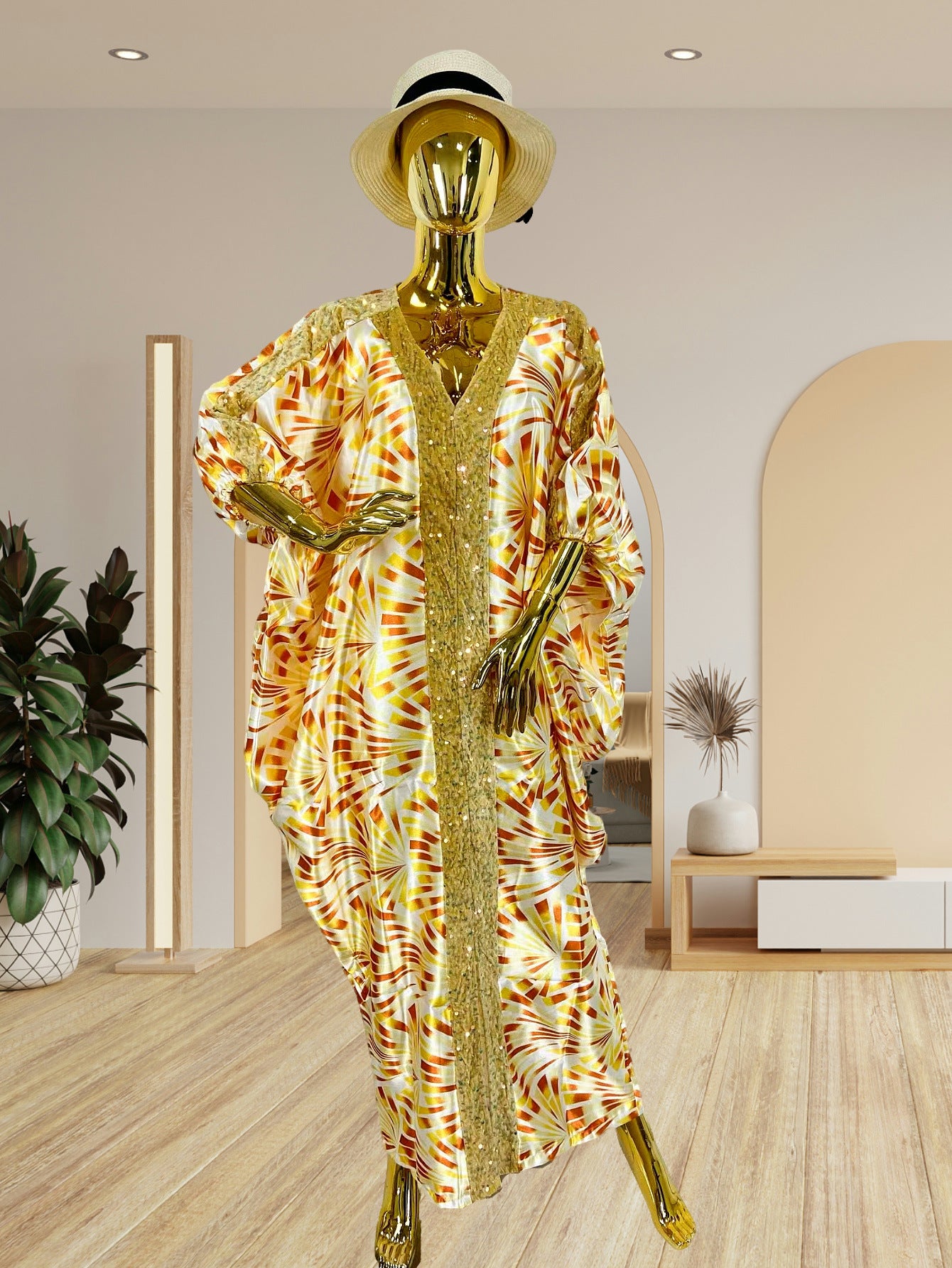 Stitching Printing Robe African Loose Print Dresses