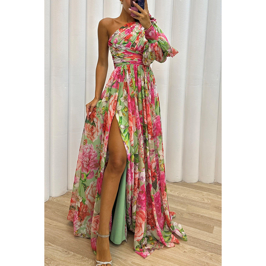 Party Casual Slit Dress Loose Multicolor Dresses