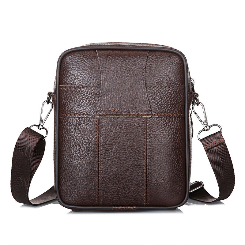 Men's Pretty Cowhide Leather Simple Computer Men's Waist Packs