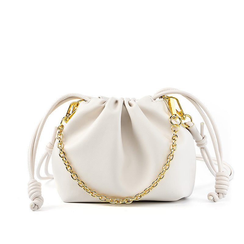 Korean Genuine Leather Cloud Cowhide Chain Bags