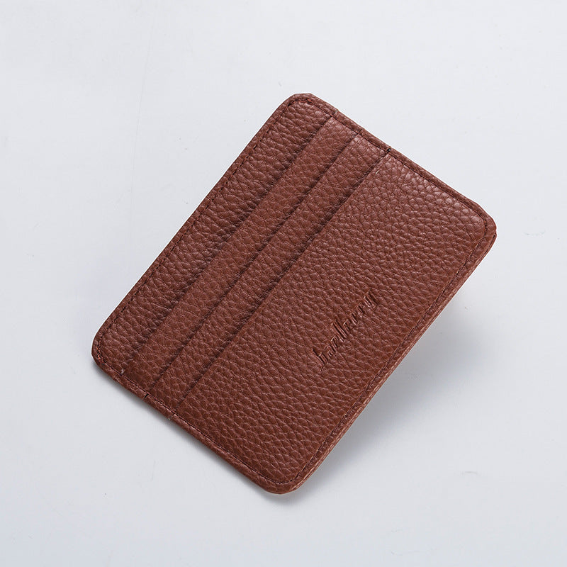 Men's Korean Style Simple Mini Multiple Slots Card Holder