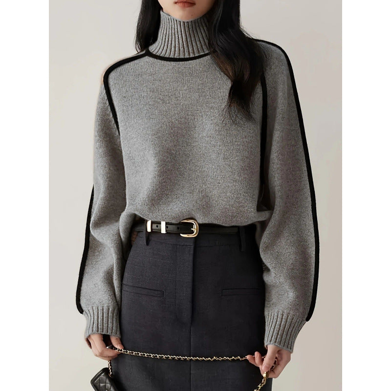 Striped Slimming Casual Loose Pullover Knitting Sweaters