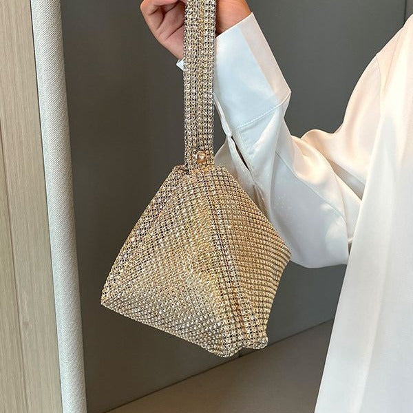 Women's Underarm Simple Fashion Clutch Color Rhinestone Evening Bags