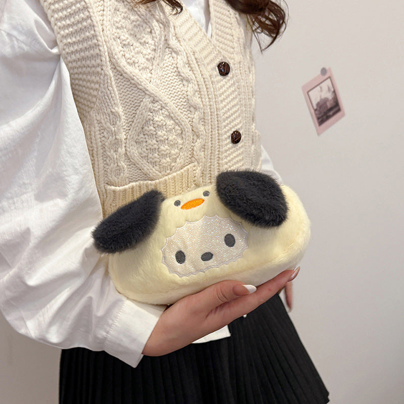 Pencil Khaki Barra Big Ear Dog Handbags