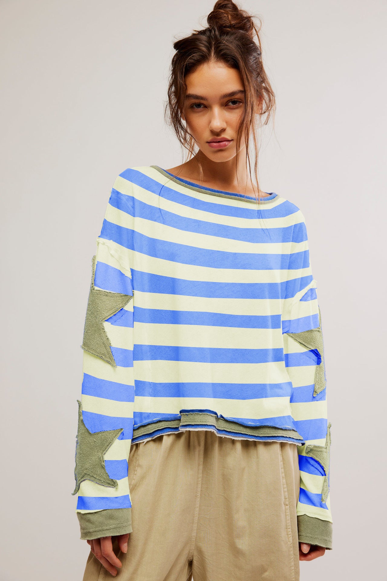 Women's Fashion T-shirt Long Sleeve Round Neck Women's Sweater, Sweater