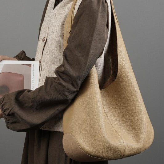 Retro Textured Pure Color Trendy Shopping Crossbody Bags