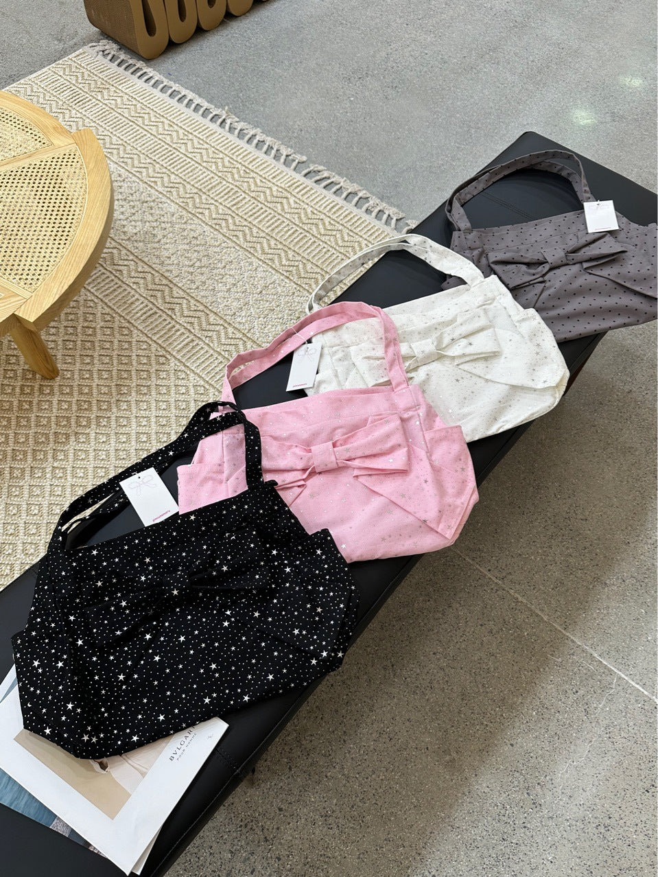 Beautiful Durable Cloth Bow Niche Lightweight Shoulder Bags