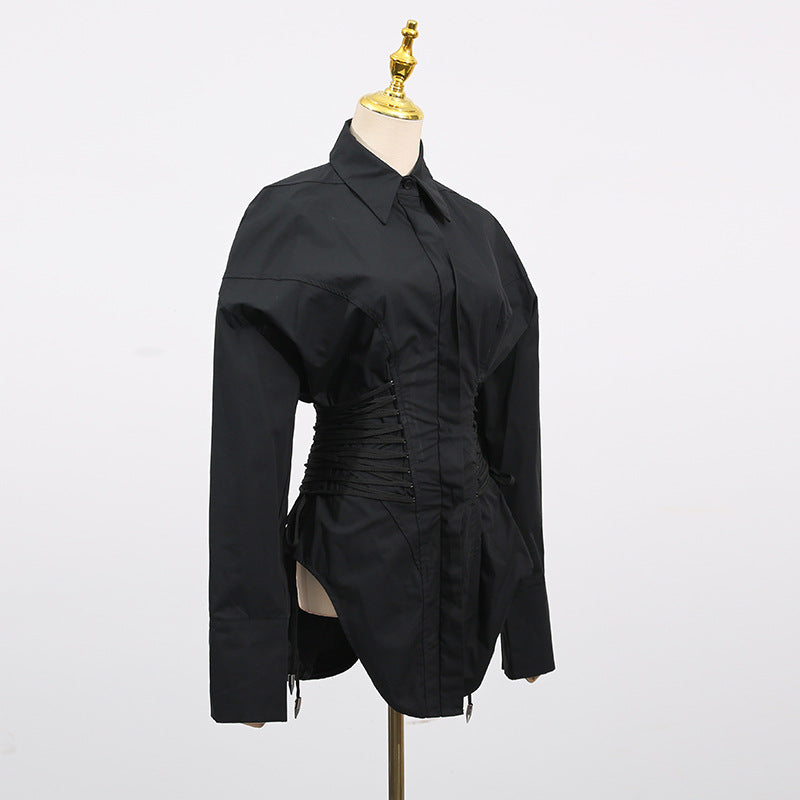 Women's Fashion Casual Shirt Autumn Slimming High-grade Blouses