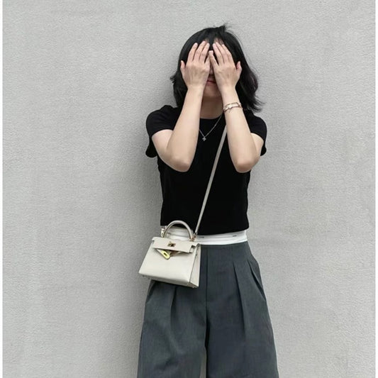 Cowhide Second Generation Kelly Trendy High-grade Handbags