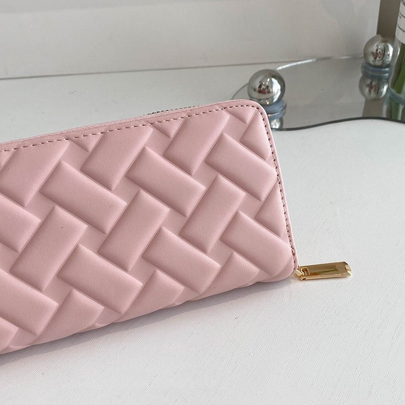 Women's Attractive Long Embroidery Thread Convenient Ladies Wallets