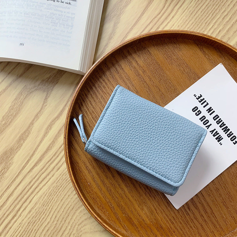 Women's Simple Short Folding High Sense Three-fold Ladies Wallets