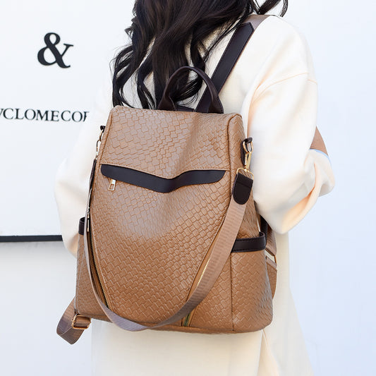 Women's Soft Leather Large Capacity Retro Fashion Backpacks