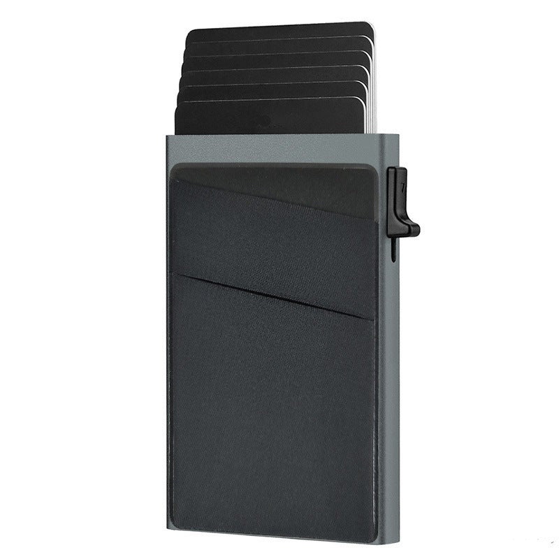 Men's Cloth Clamp Bevel Aluminum Alloy Metal Card Holder