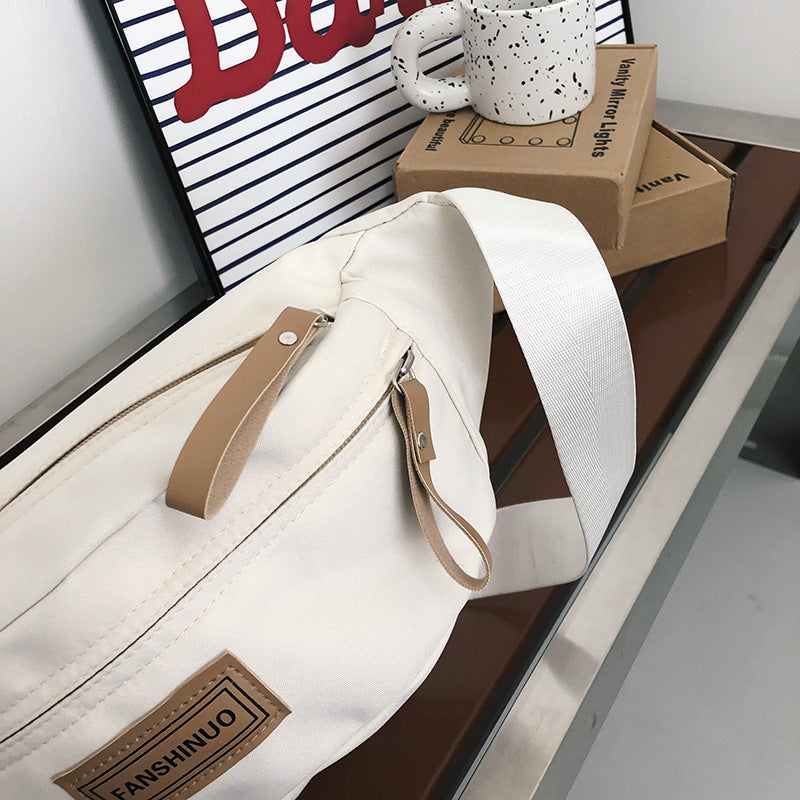 Large Capacity Canvas Leisure Color Fashion Men's Chest Bags