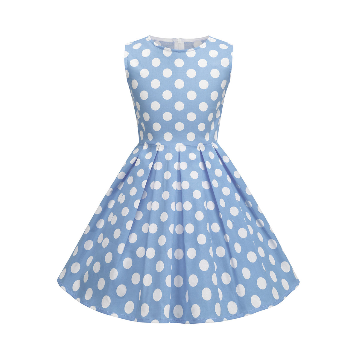 Summer Retro Hepburn Style High Waist Fresh Printed Dress
