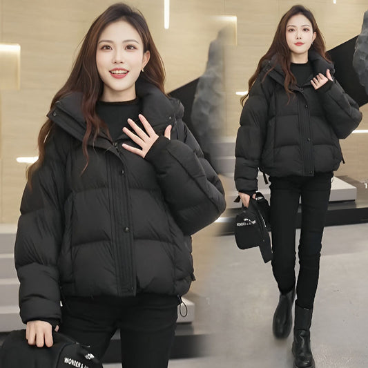 Women's Goods Small Hooded Loose Thickened Warm Coats
