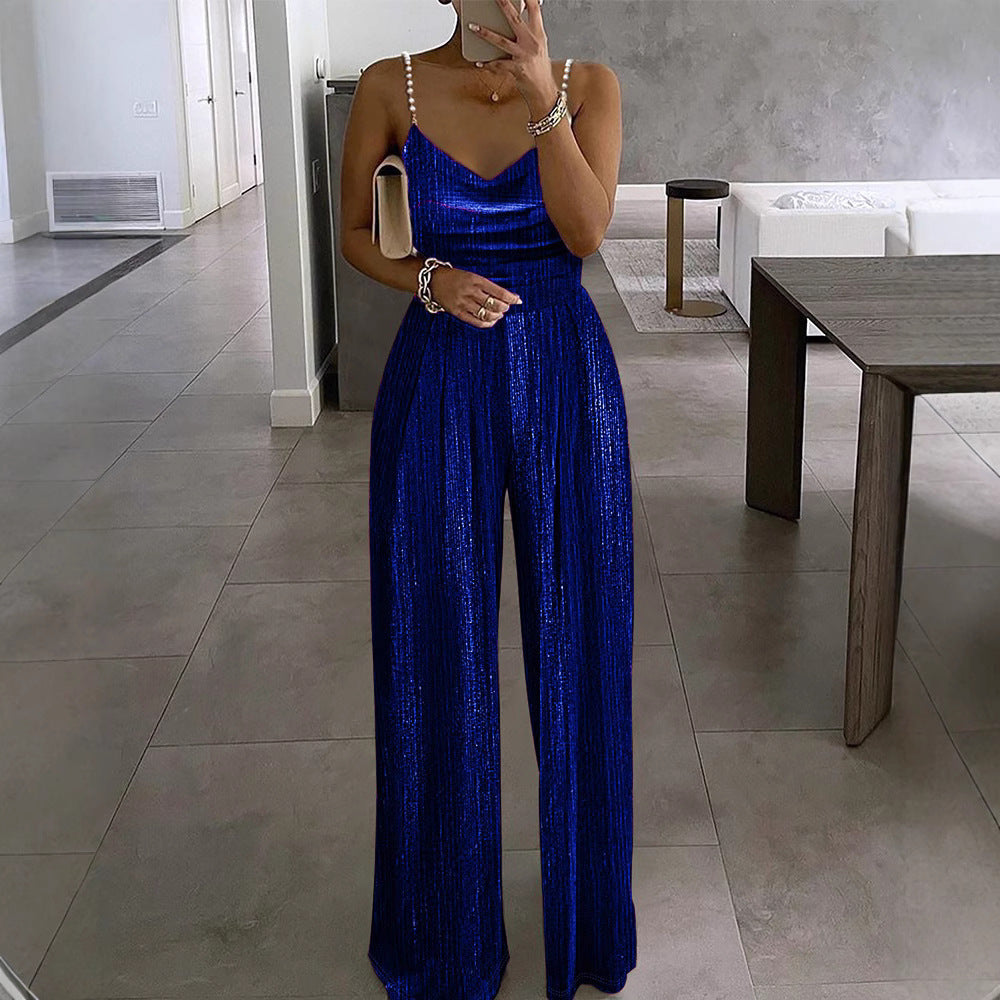 Pretty Women's Dress Elegant Suspender Beads Women's Jumpsuit/clothing