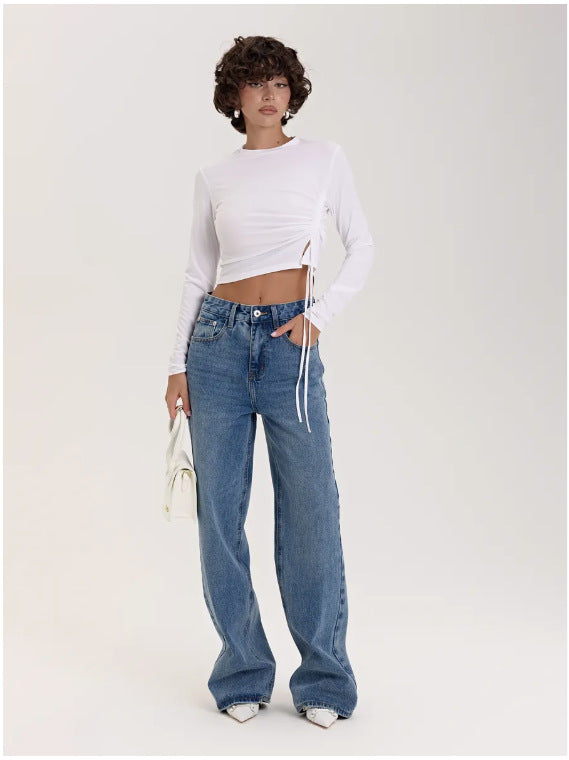 Women's Durable Popular Glamorous Russian Autumn Jeans
