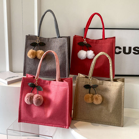 High Large Capacity Linen Fashion Female Shoulder Bags