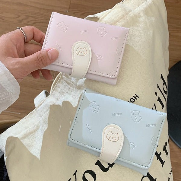 Women's Trendy High-grade Short Folding Clutch Ladies Wallets