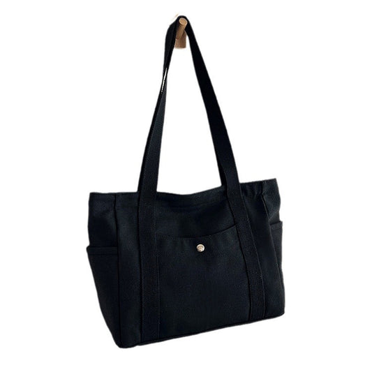 Women's Canvas Large Capacity Book Holding Class Armpit Bags