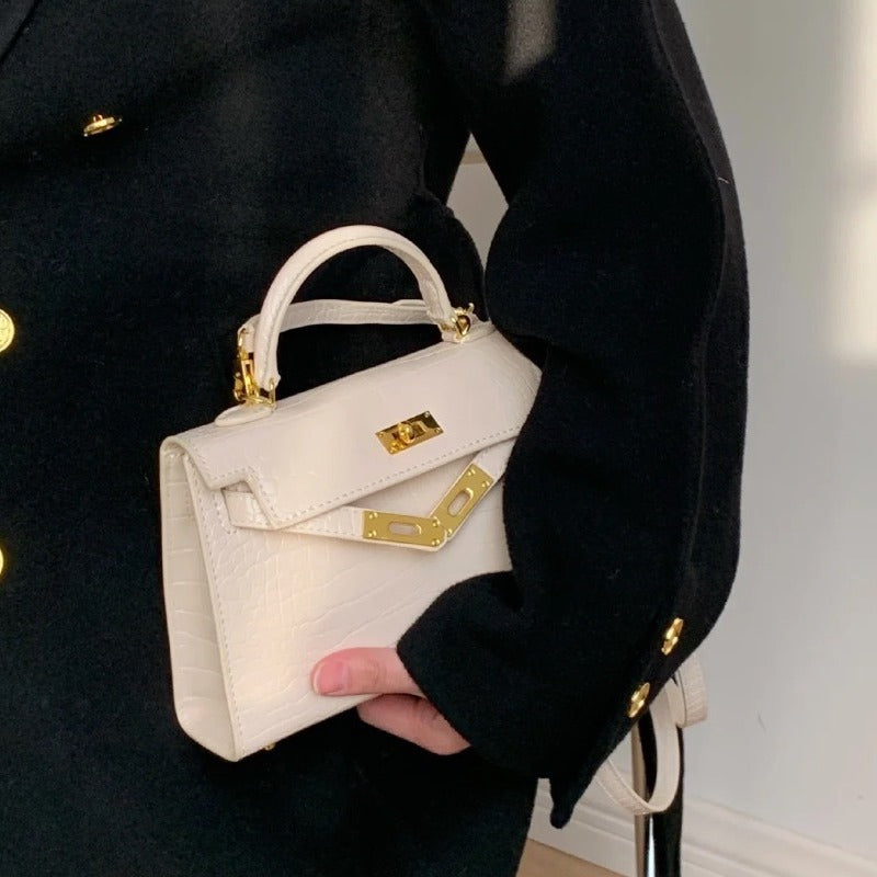 Women's Genuine Leather Crocodile Pattern Cowhide Bags