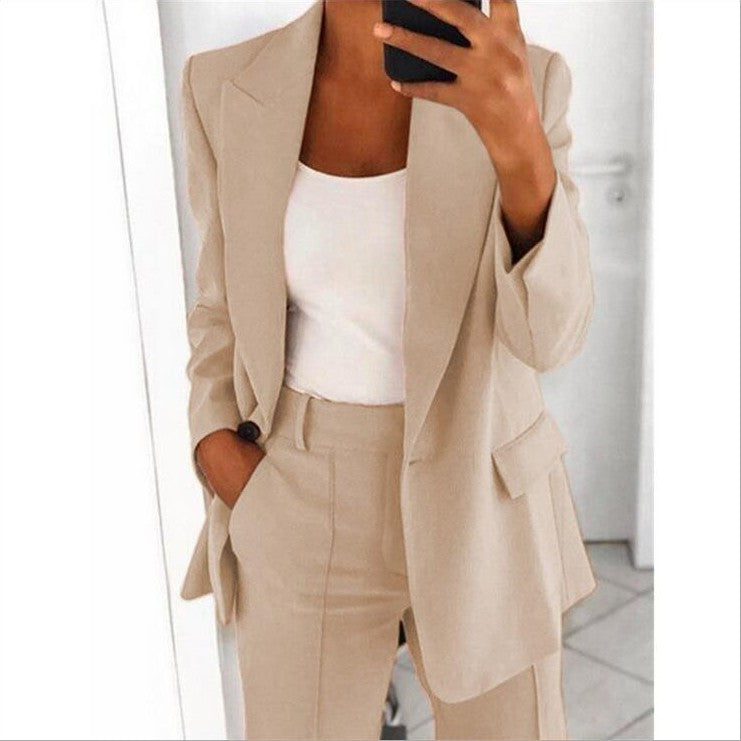 Women's Autumn Fashion Polo Collar Graceful Small Suit