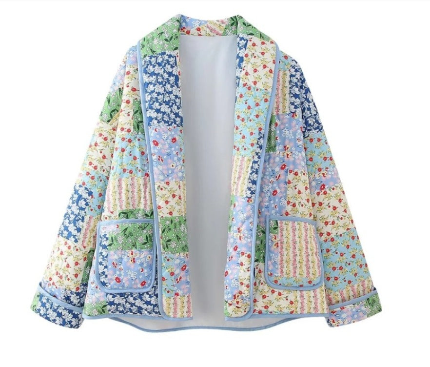 Women's Pretty French Retro Pattern Print Coats