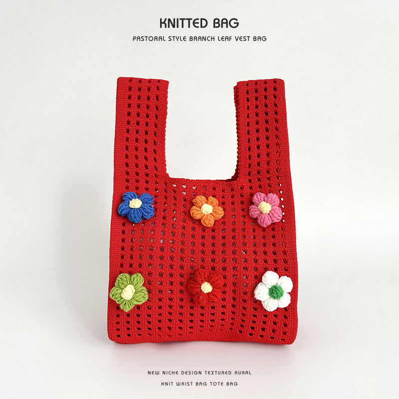 Women's Knitted Wool Version Versatile Hand Carrying Handbags