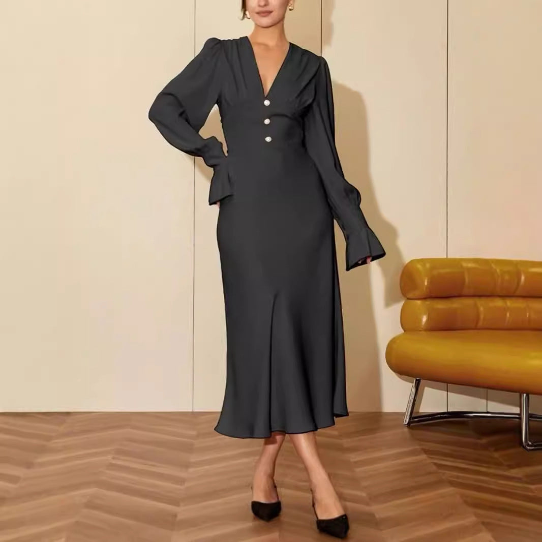 Women's Classic Slim Fit A- Line Dress Dresses
