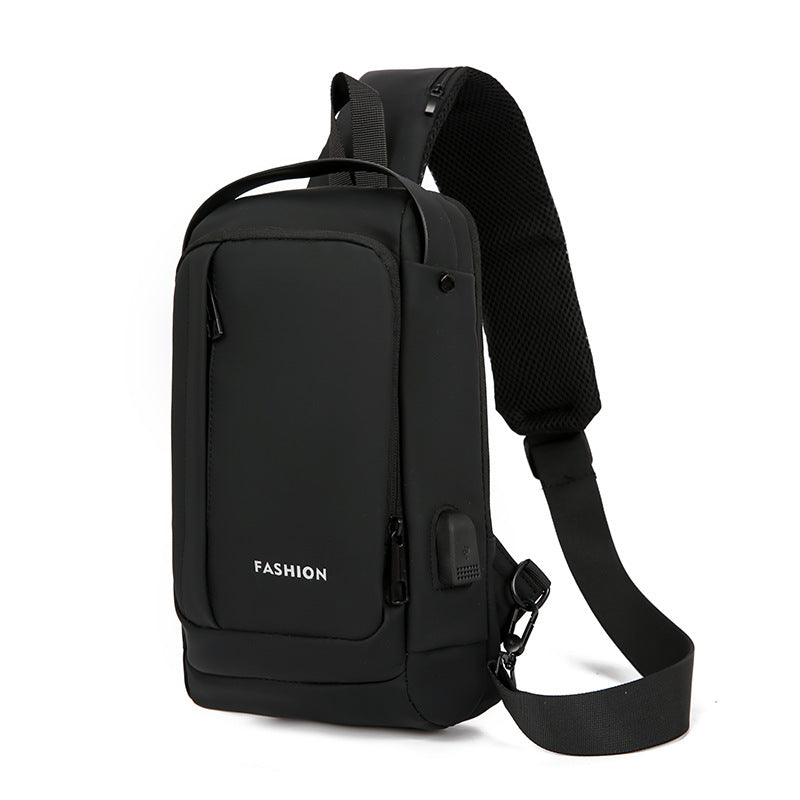Men's Pretty Stylish Multifunctional Charging Port Men's Chest Bags