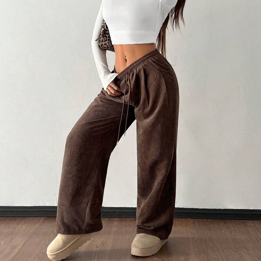 Women's Durable Cool Corduroy Casual Loose Pants