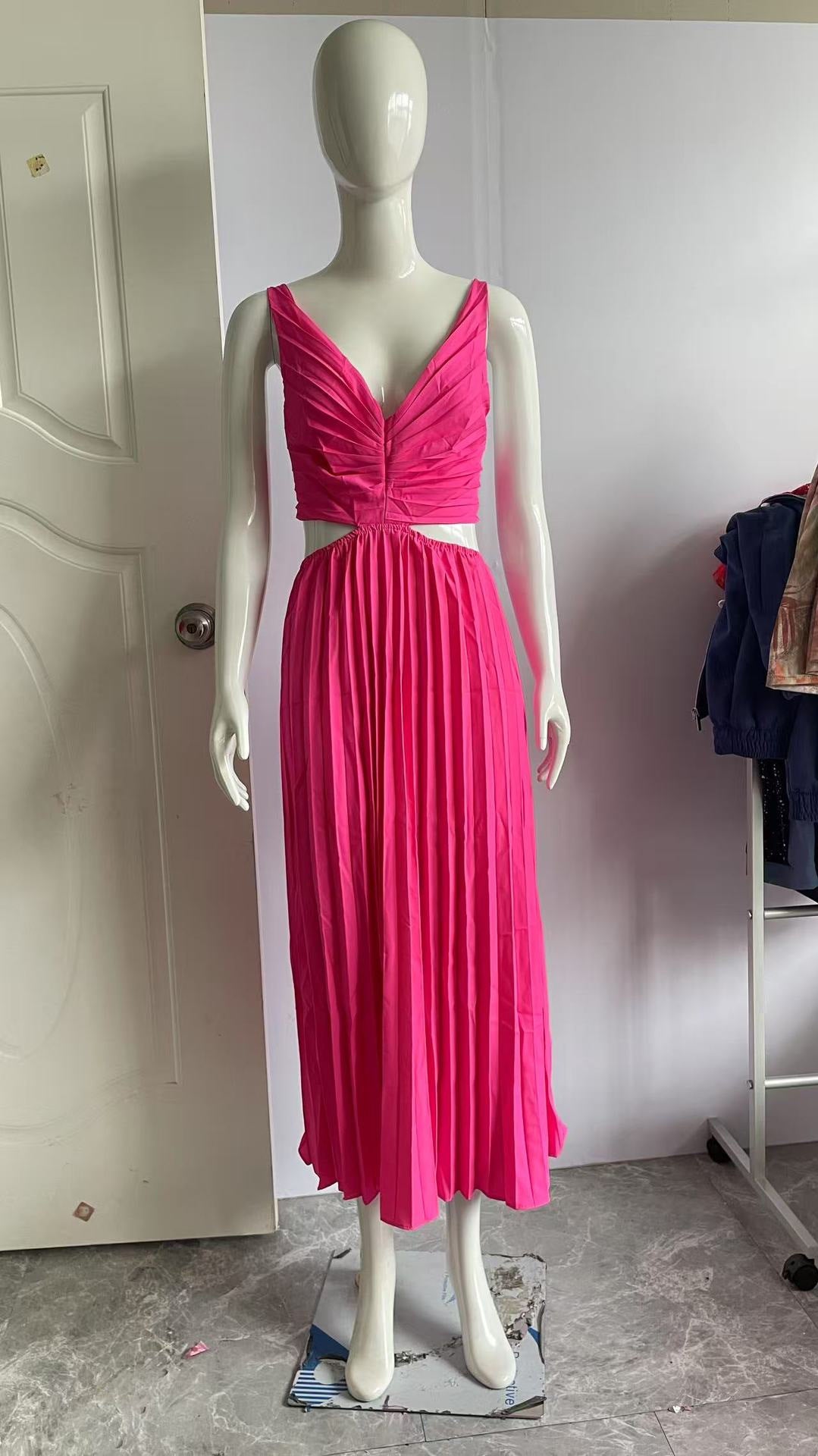 Summer Temperament Elegant Sleeveless Hollow Backless Dress