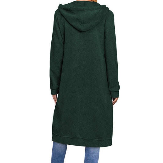 Women's Loose Zipper Outerwear Winter Long Sweaters