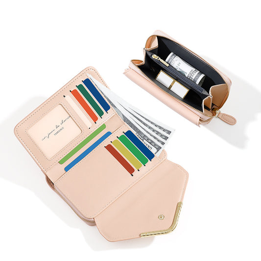 Women's High-grade Envelope Zipper Minimalist Multiple Slots Ladies Wallets