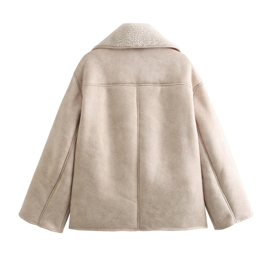 Women's Winter Fashion Casual Suede Veet Warm Jackets