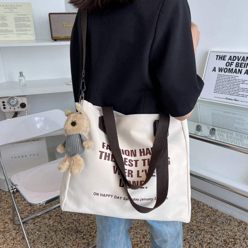 Women's Canvas For College Large Capacity Niche Tote Bags