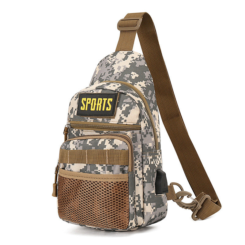 Men's Charming Nylon Cross-country Camouflage Fashion Men's Chest Bags