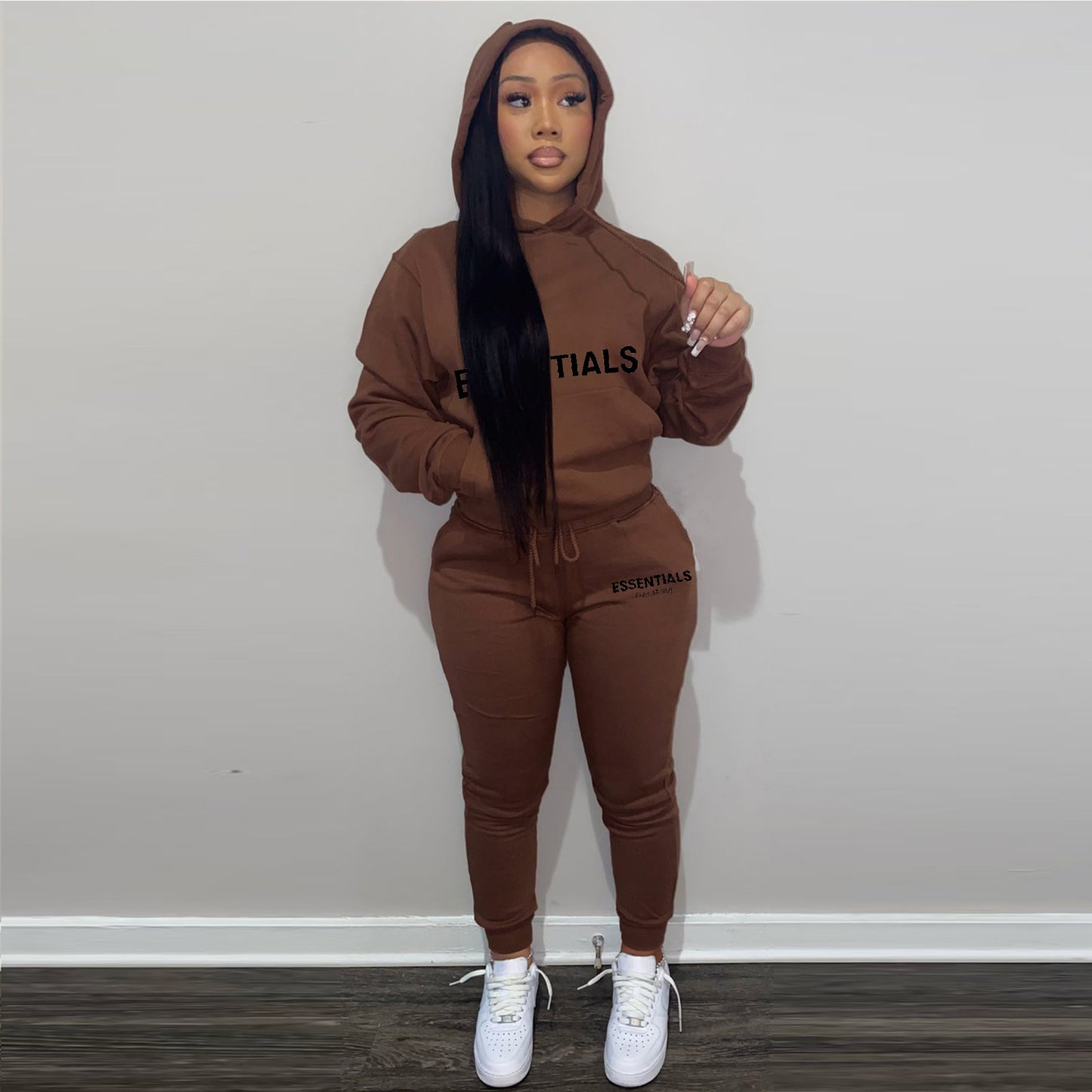 Women's Fashion Chest Casual Hooded Set Suits