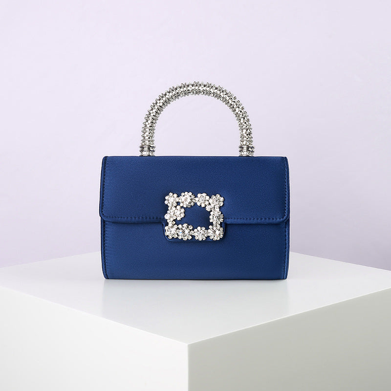 Imitation Silk Chain Hand Holding Sier Evening Bags