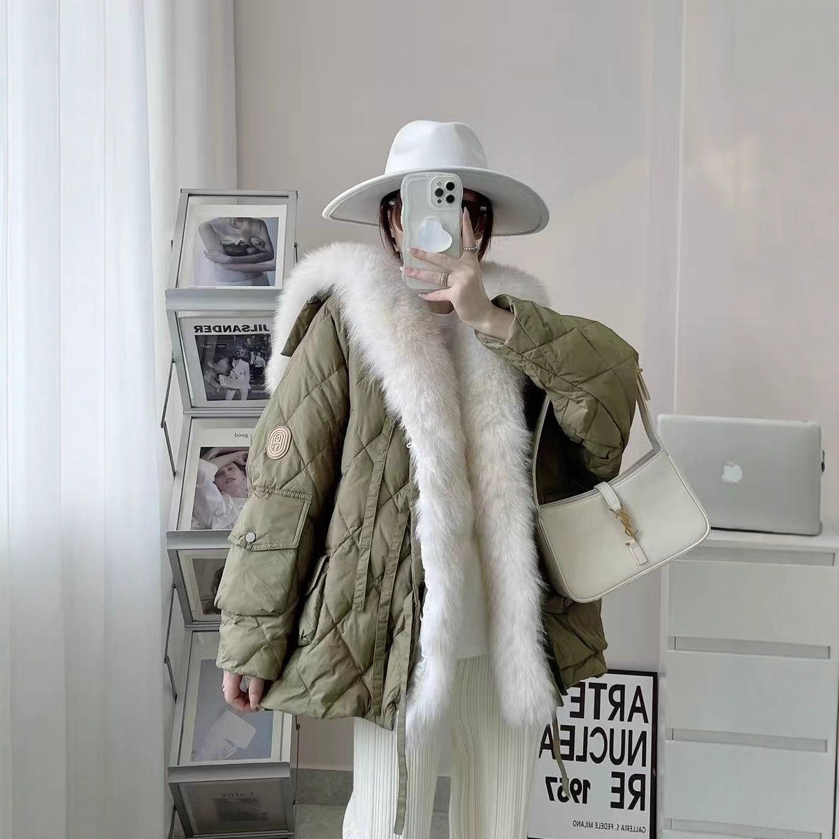 Luxury Premium Environmental Protection Fur Big Collar Vests
