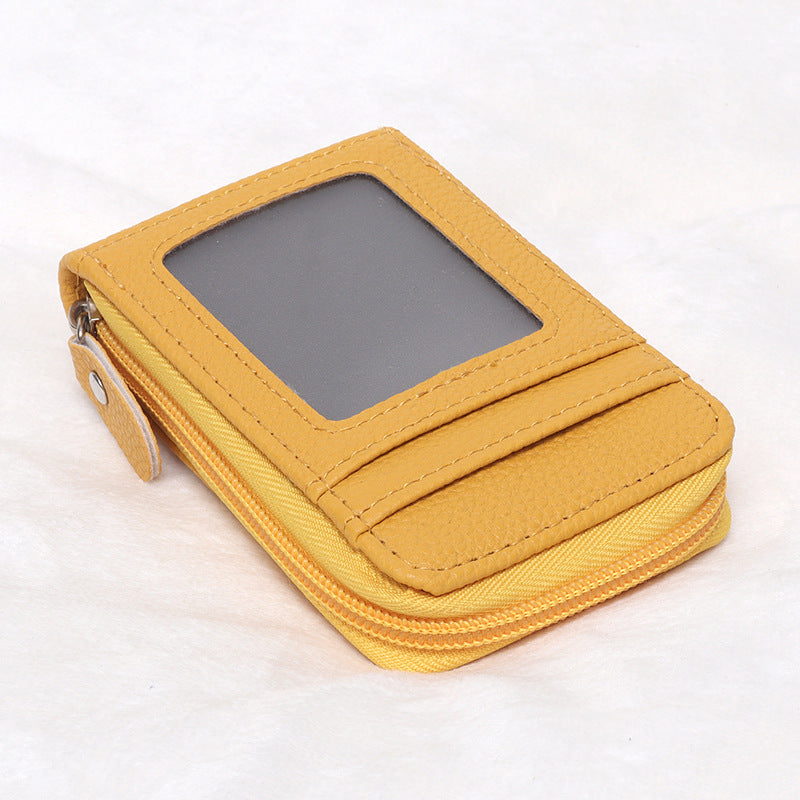 Creative Organ Multifunctional Zipper Vertical Short Card Holder