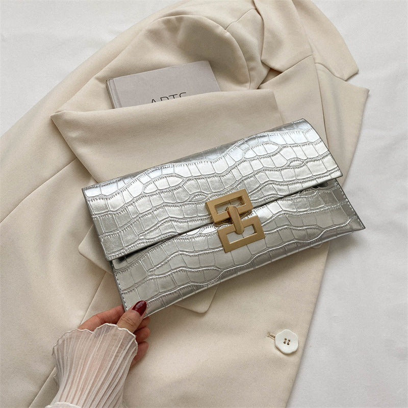 Fashionable Texture Clutch Stone Pattern Design Personalized Mobile Handbags