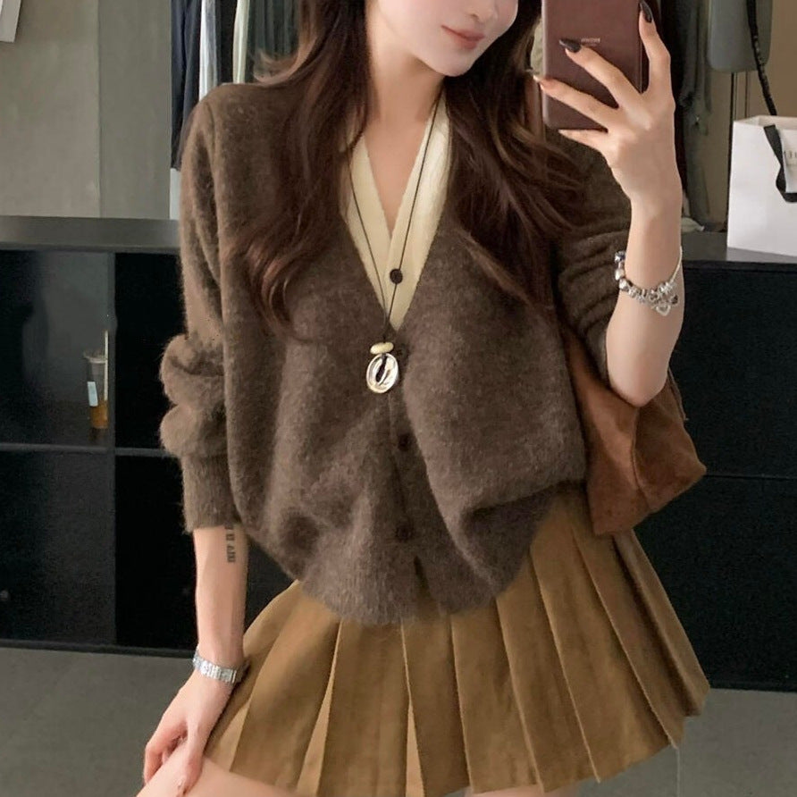 Knitted Female Early Autumn Design Sense Niche Sweaters