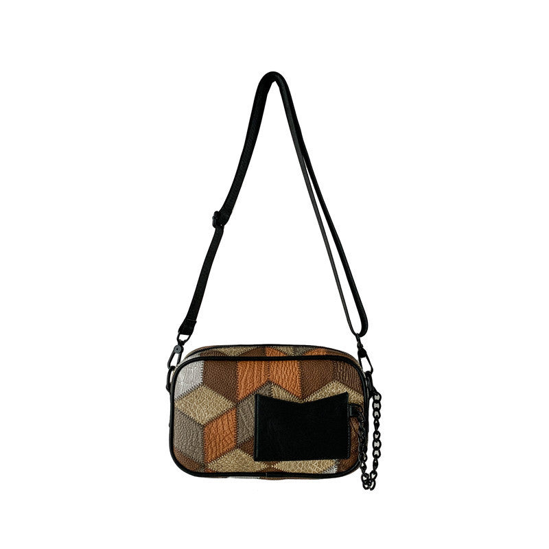 Women's & Men's & Stitching Lightweight Mini Fashionable Niche Men's Messenger Bags