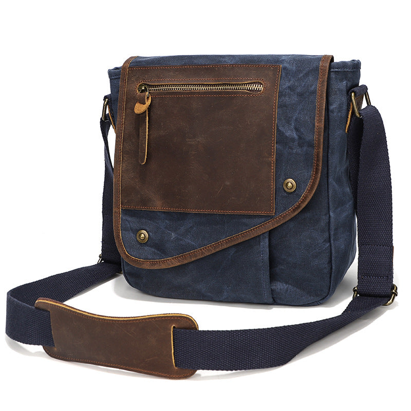 Men's Retro Fashion Street Trend Waterproof Canvas Men's Messenger Bags