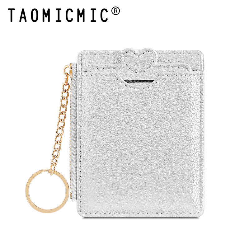 Women's Korean Style Love Meal Protective Cover Card Holder