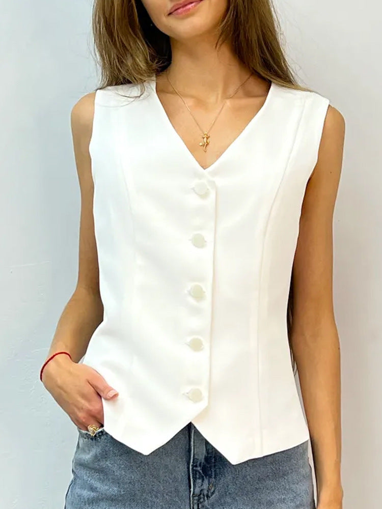 Women's Commuting Fashion Outer Wear Button Solid Color Tops