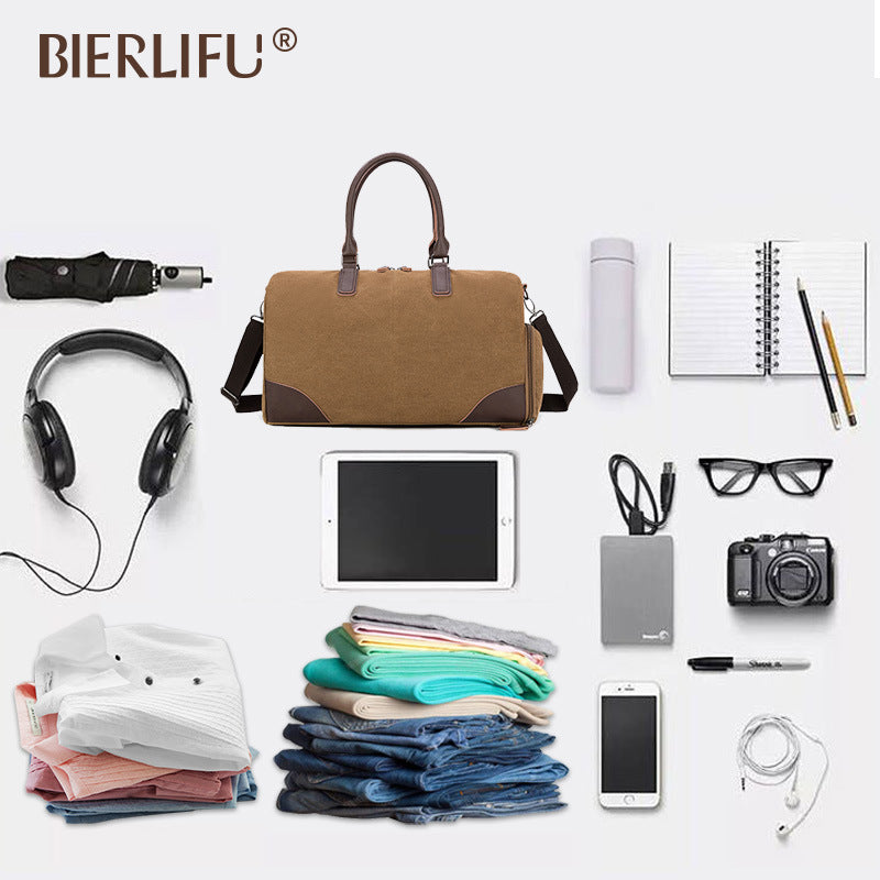 Fashion Canvas Portable Large Capacity Personality Travel Bags