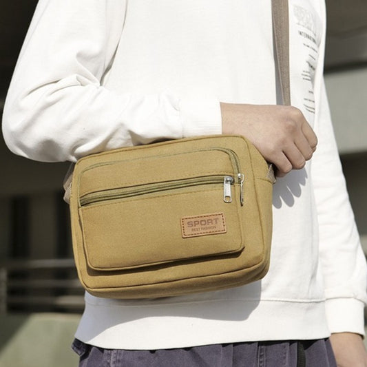 Men's Versatile Canvas Collect Money Unisex Men's Messenger Bags